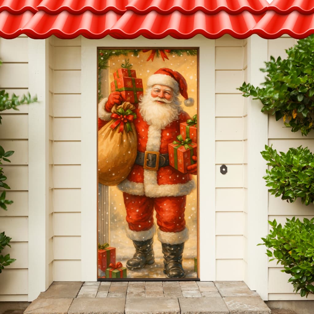 Painel Capa De Porta Decorativa Feliz Natal 080x210 Natalino Decoração Tema Natal Festa