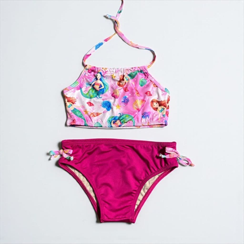 Biquini Infantil de Menina com Forro - Roupa de Praia Infantil Top + Calcinha