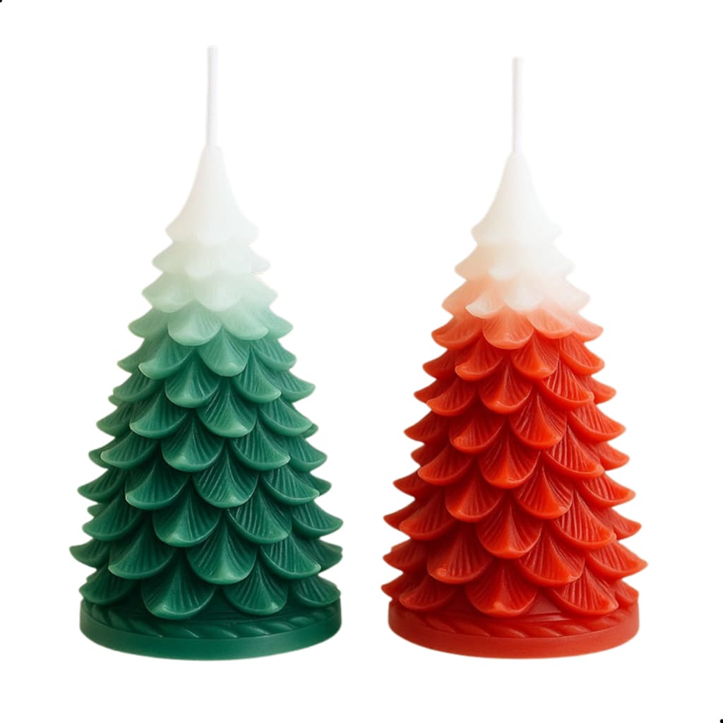 Vela Natal 3d Pinheiro Aromatizada Enfeite Decorativa Mesa Natalina