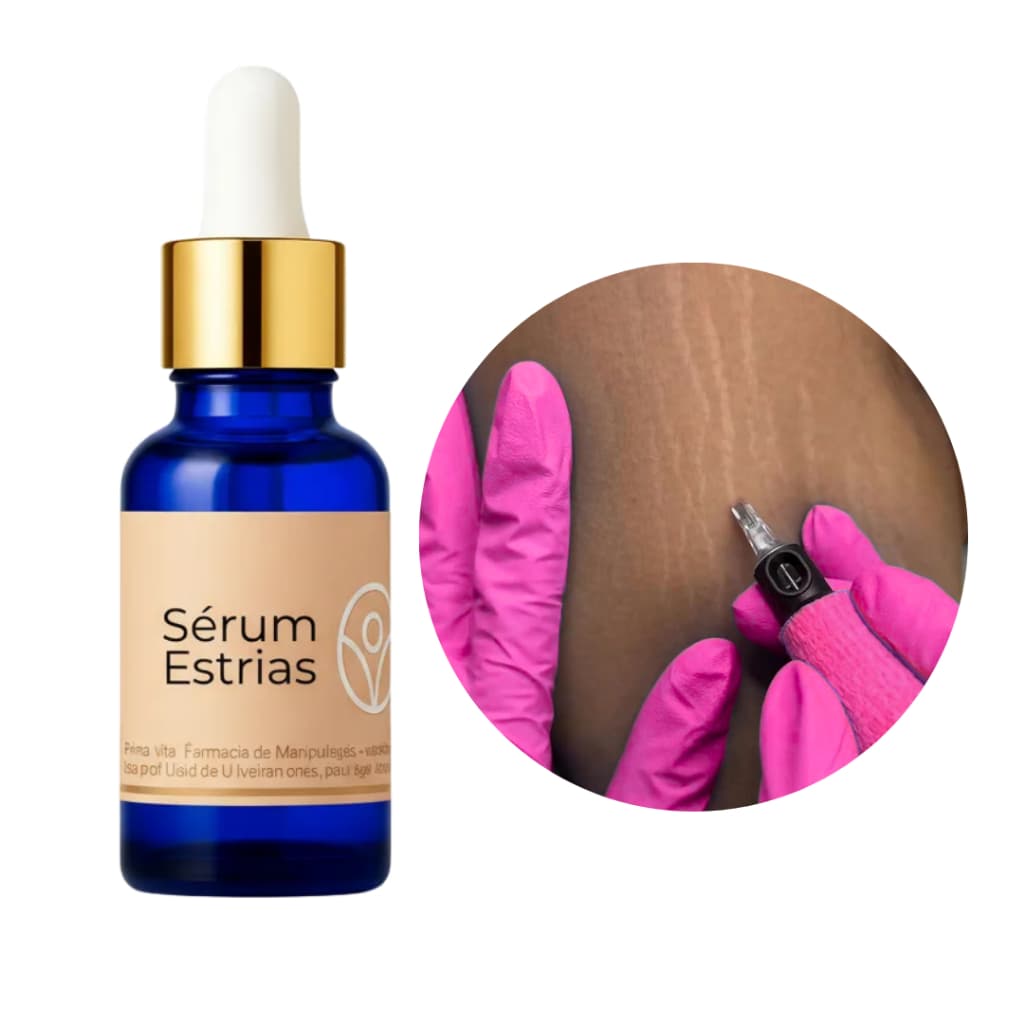 Sérum Microagulhamento para Estrias Tratamento Regenerador e Clareador de Cicatrizes Colágeno (USO PROFISSIONAL)