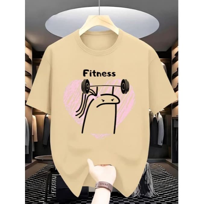 Camisa Personalizada feminina estampada FITNESS com malha premium 100% algodão