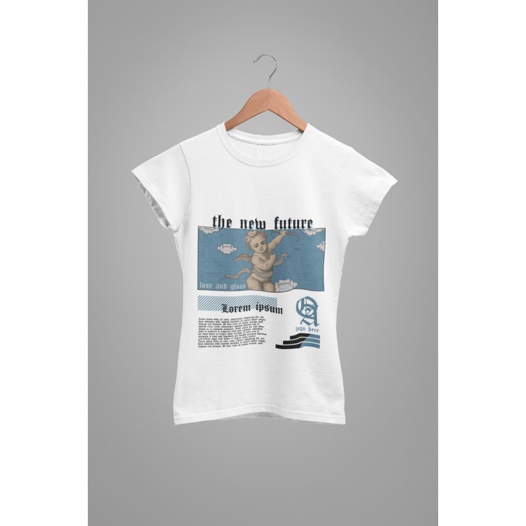 Baby Tee The New Future 💙 Estilo Gringa / Angelcore / Moda Estética Vintage