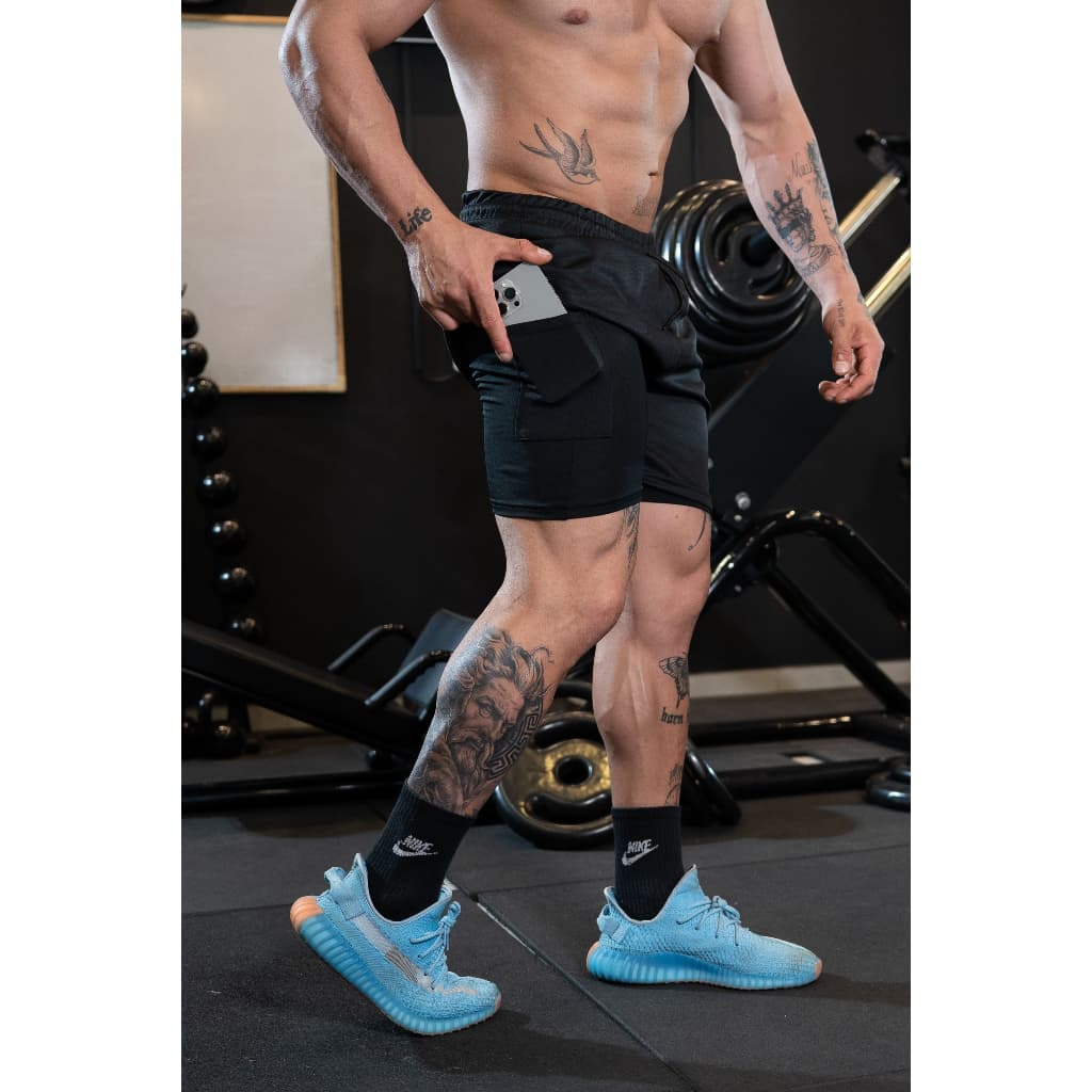 Short Térmico 2 em 1 Forrado Dry Colmeia Masculino