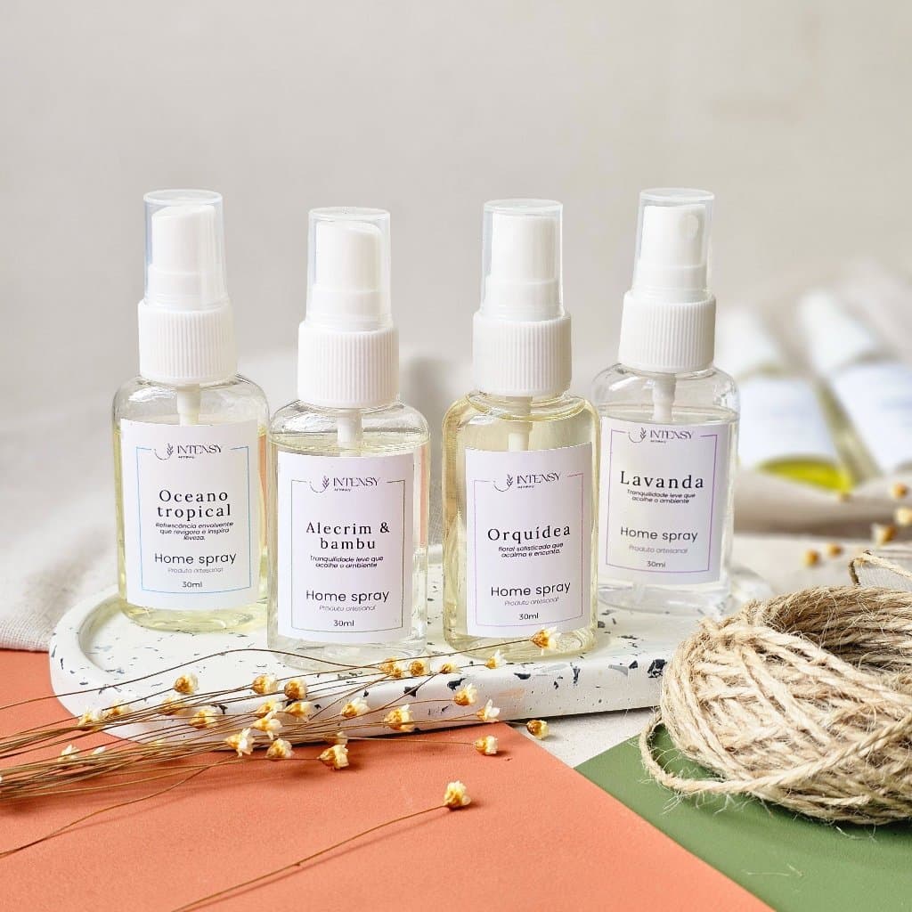 Kit 4 ou 3   home spray Perfume para ambientes | 30ml | artesanal | Linha essencial