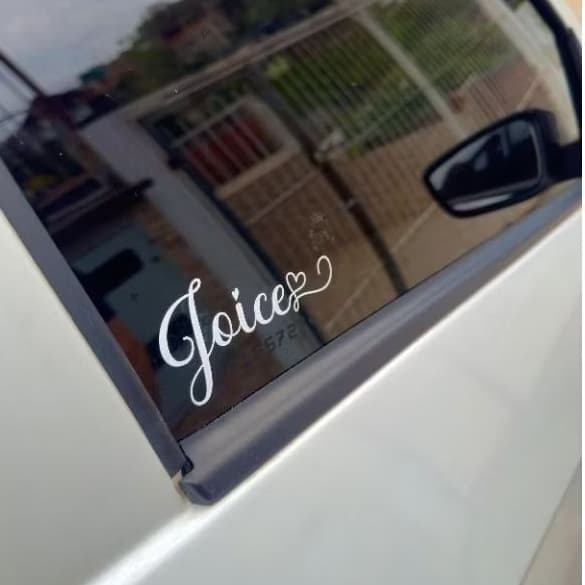 Adesivo Personalizado Nome em Vinil para Carro, Moto, Caminhão ou Bicicleta – Alta Qualidade e Durabilidade