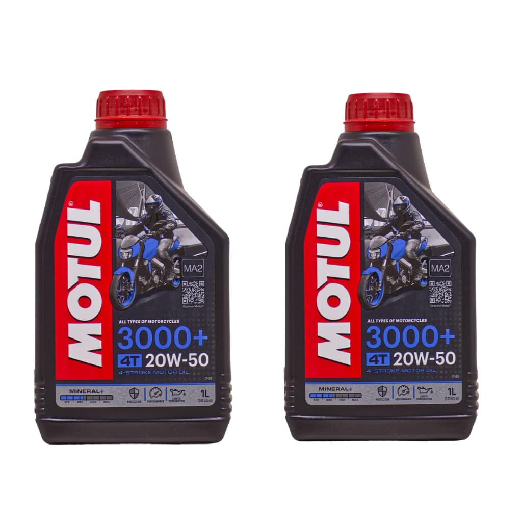 Kit 2 Litros De Oleo Motul 20w50 3000+ Mineral Original Lacrado