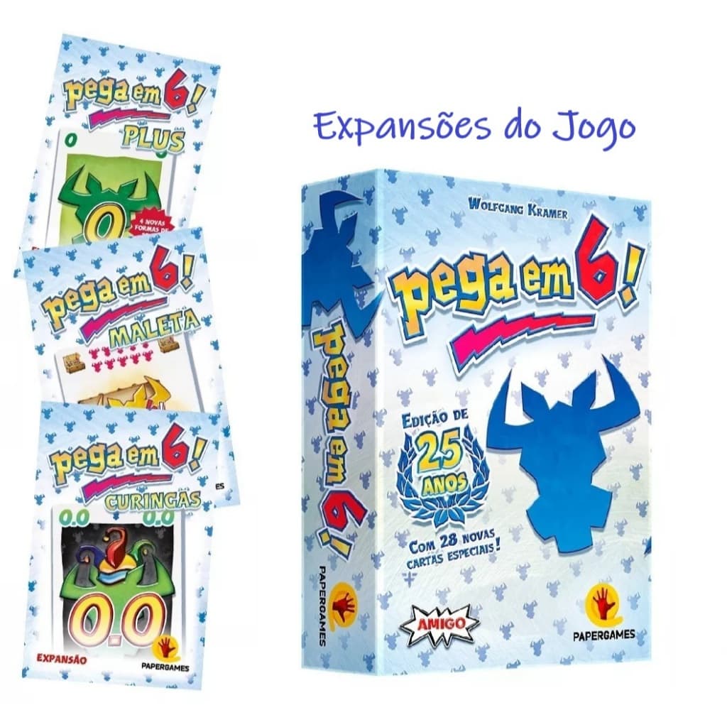 EXPANSÕES do Jogo PEGA EM 6 - Papergames