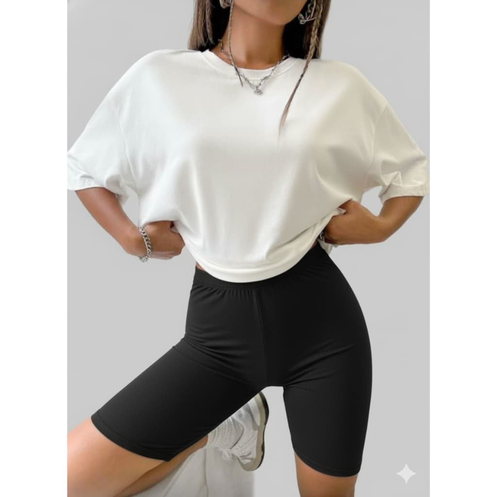 Short Biker Suplex Liso Academia Crossfit Corrida Cós Alto Casual