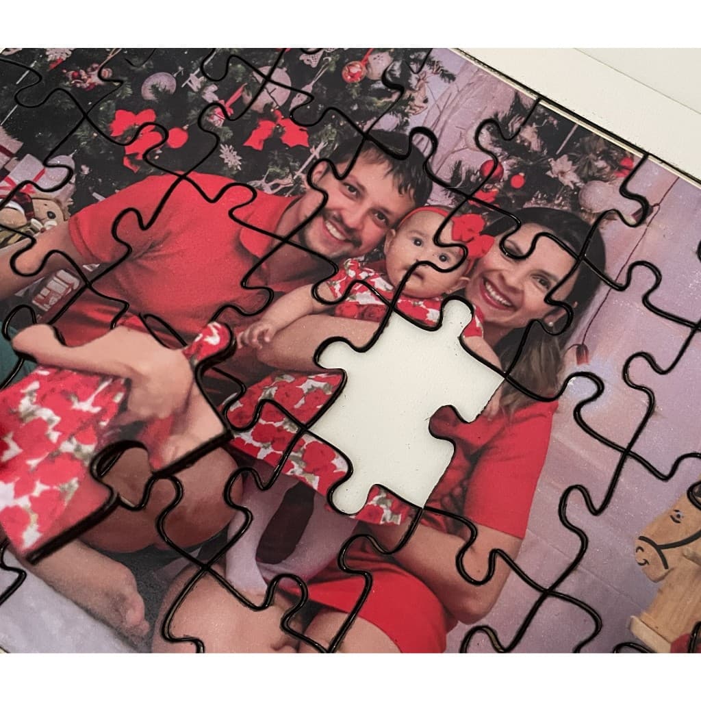 Quebra-cabeça personalizado com foto MDF lembrança para o Natal