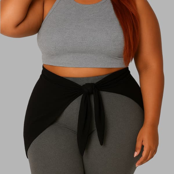 Saia Tapa Bumbum Feminina Plus Size Dry Fit até G5 Treino Academia Sobreposição Respirável