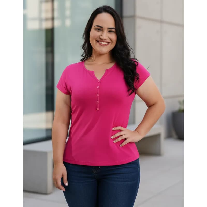 Blusa PLUS-SIZE, Feminina, básica, com detalhe, Evangélica, Tamanhos grandes feminino do G1 AO G4 !