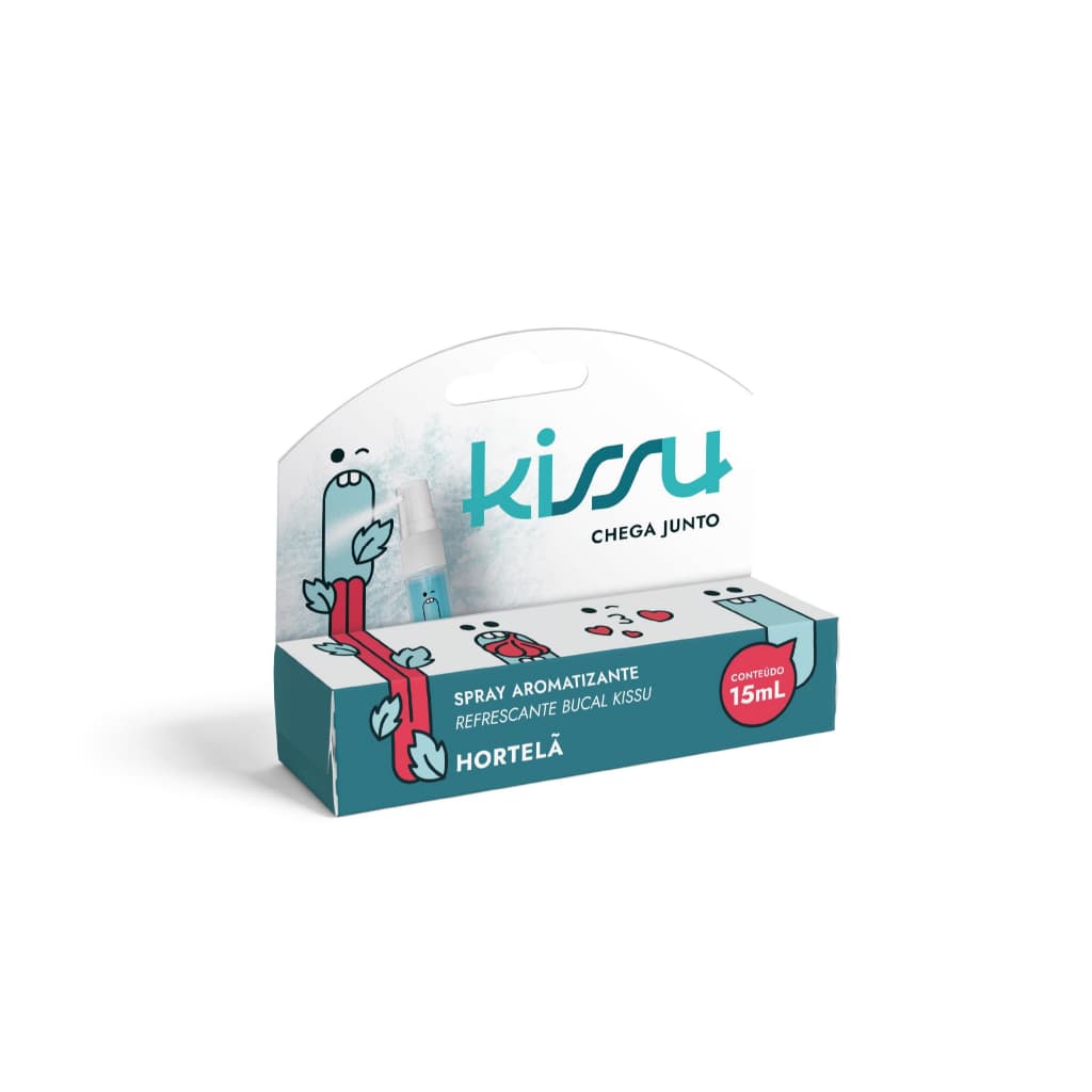 Spray Bucal KISSU Hortelã – Refrescância Máxima e Hálito Puro (15ml)