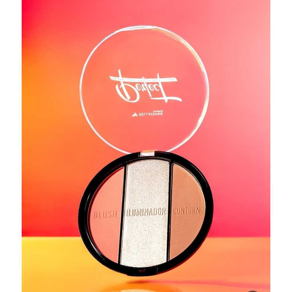 Paleta Multifuncional Perfect 3 em 1 - Contorno, Blush e Iluminador