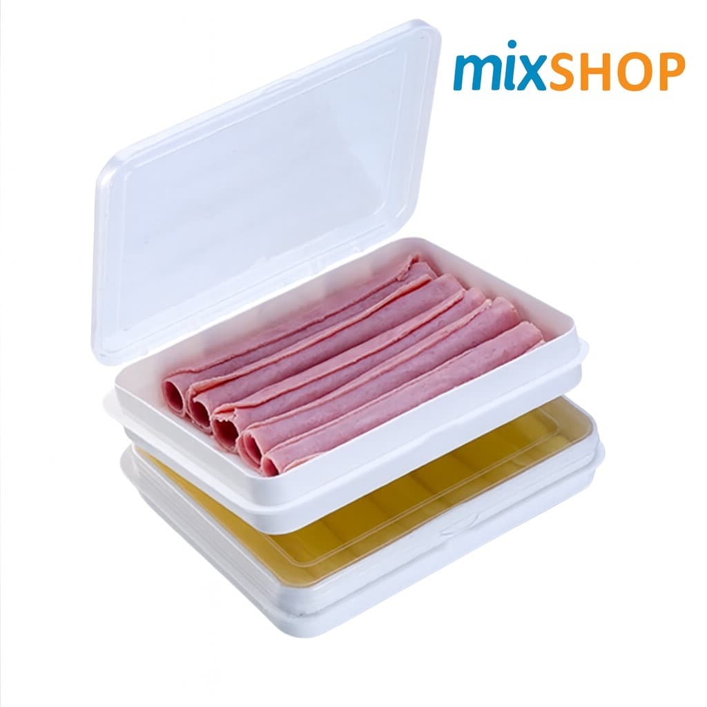 Porta Frios Geladeira 2 Gavetas com Tampa Transparente – Branco