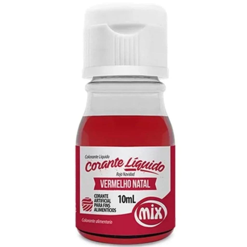 Corante Alimenticio-VermelhoNata-lMixColorante-Comestivel-Para-BolosDoces-EConfeitaria-vermelho natal- corante