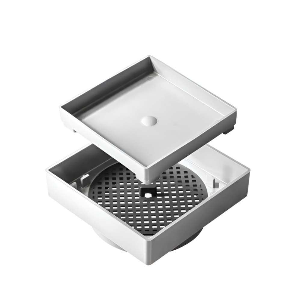 Ralo Oculto 15x15 Invisível Seca Piso Porcelanato Sifonado Branco