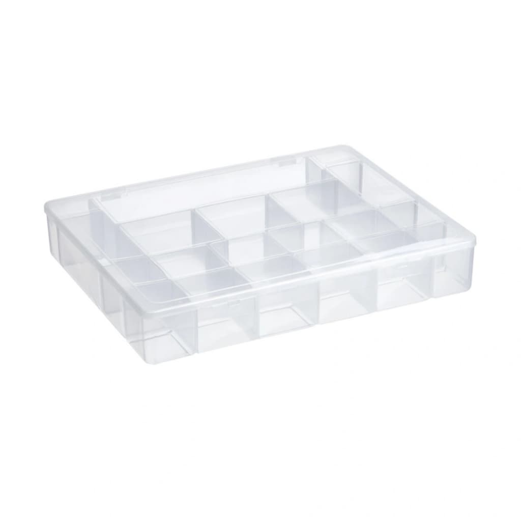 Caixa Organizadora Com Divisórias Plástico Box Transparente Multiuso Porta Joias Remédios Costura
