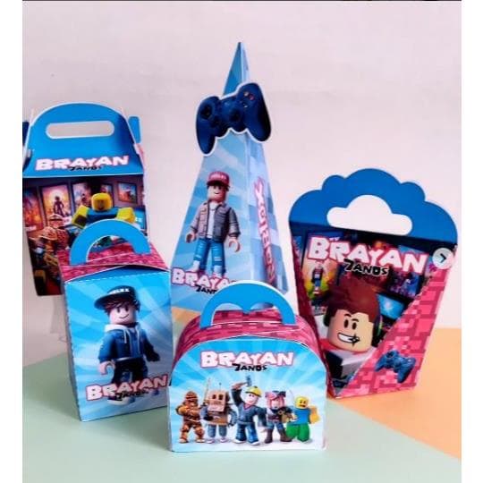 Personalizados Pegue e Monte - ROBLOX - Lembrancinha para festa