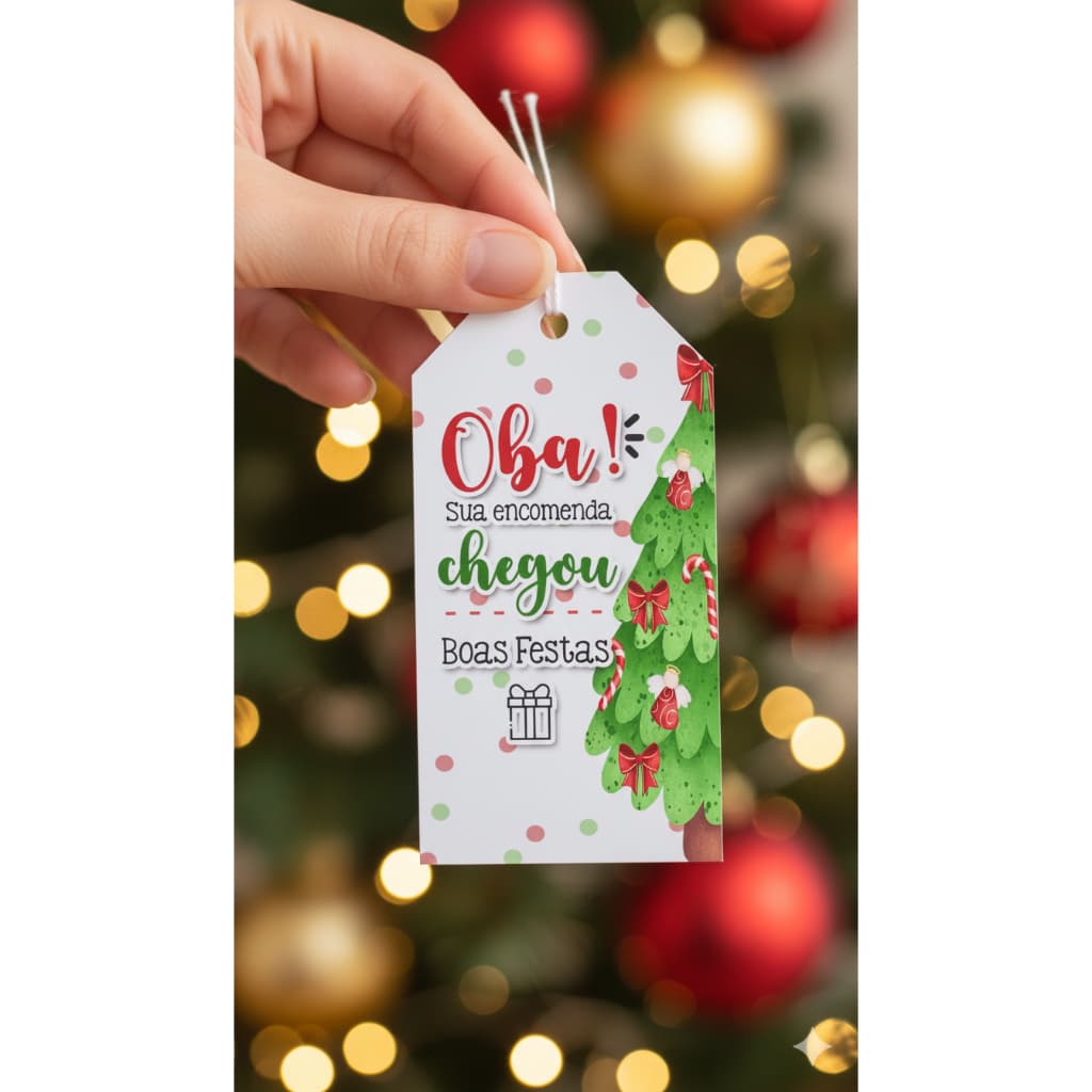 TAG/ETIQUETA DE NATAL - 100 tags NATALINA