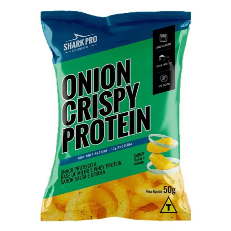 SHARK PRO ONION SALGADINHO CRISPY PROTEIN 50g