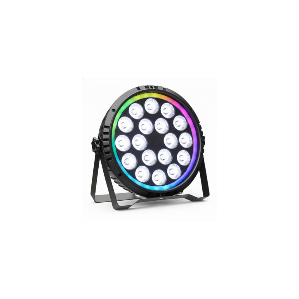Canhão Refletor 18 Leds Rgbwa-uv 18w Com Borda Led Strobo