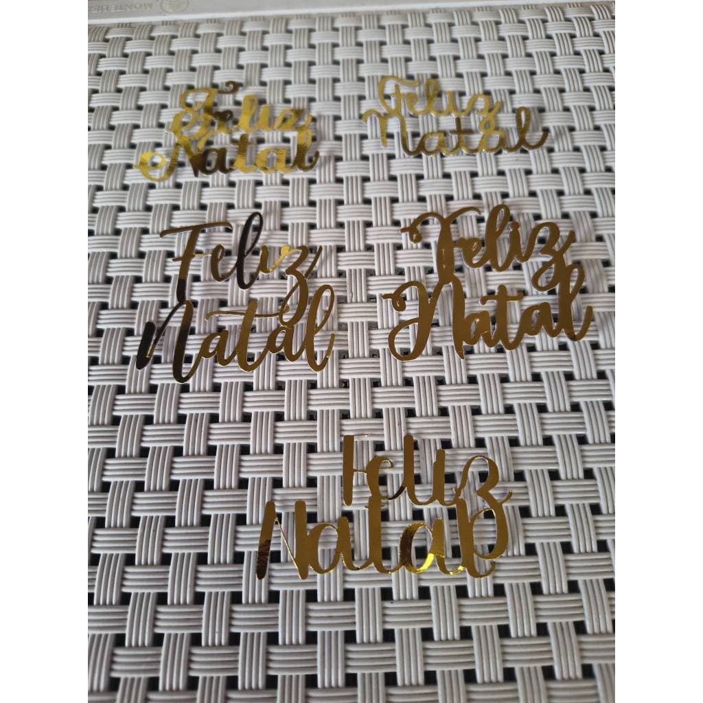 Kits de Apliques Personalizados Feliz Natal em papel lamicote