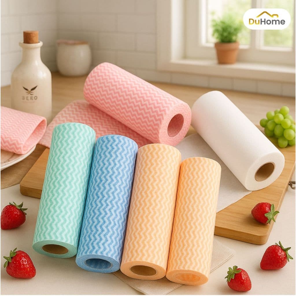 100 Panos Multiuso Limpeza Diária Antibacteriano Rolo 50 Panos 25x30cm Limpeza Pia Moveis Bobina