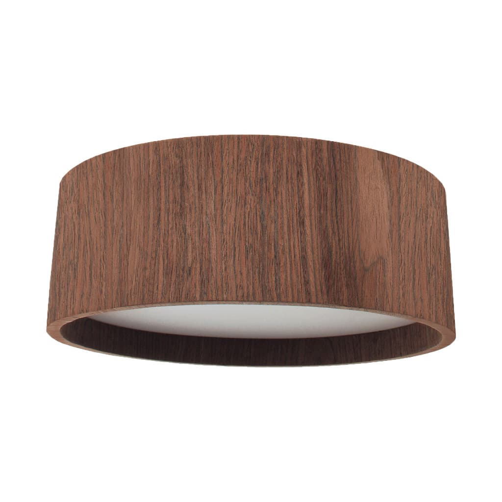 Kit 3 Plafon Wood Redondo 35cm 3 Luzes E27 Design Elegante Acabamento Madeira Natural Sofisticado