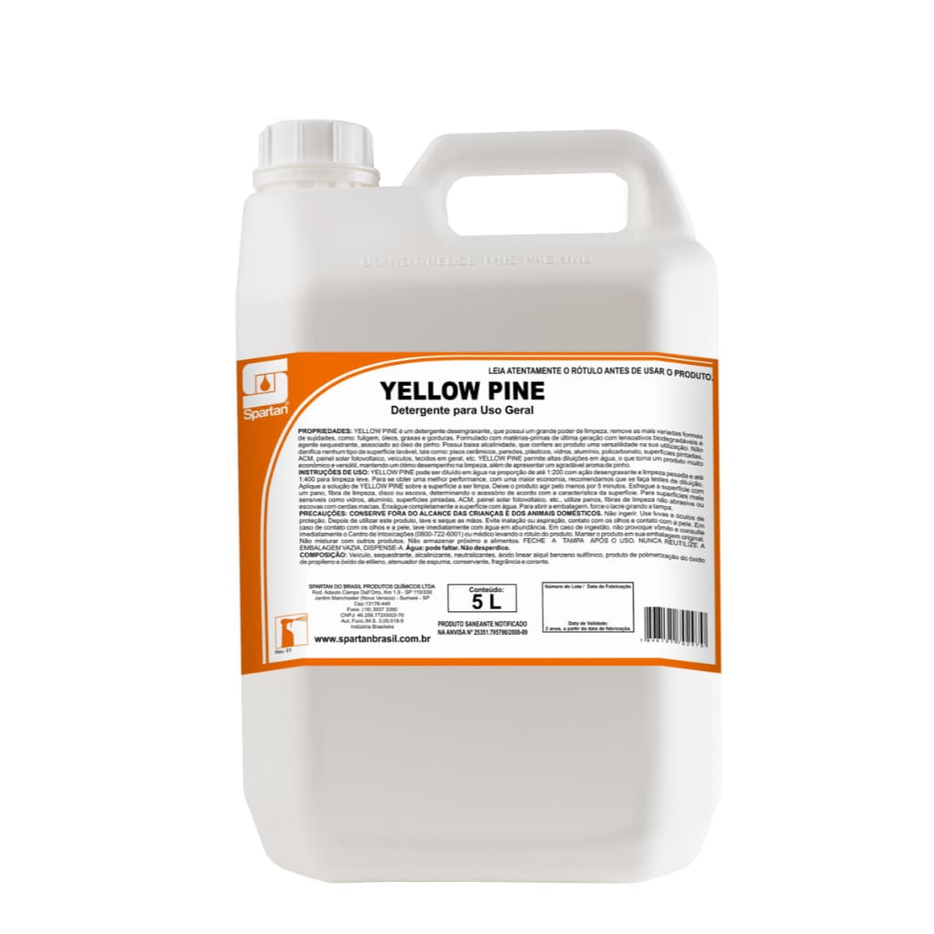 Detergente Concentrado Neutro Yellow Pine 5 Litros | Spartan