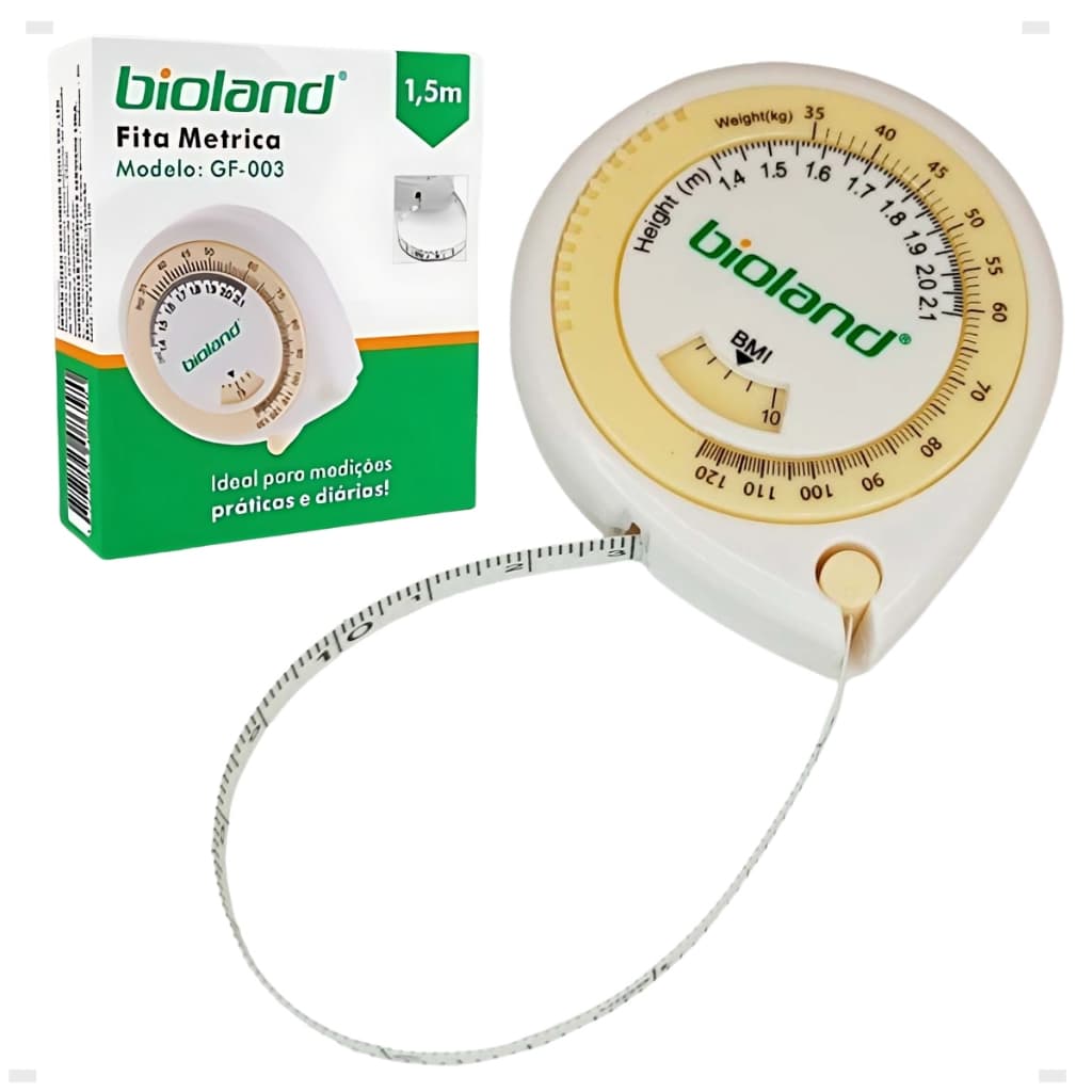 Fita de Medição Corporal com Disco de IMC – Trena Antropométrica para Avaliação Física 150cm