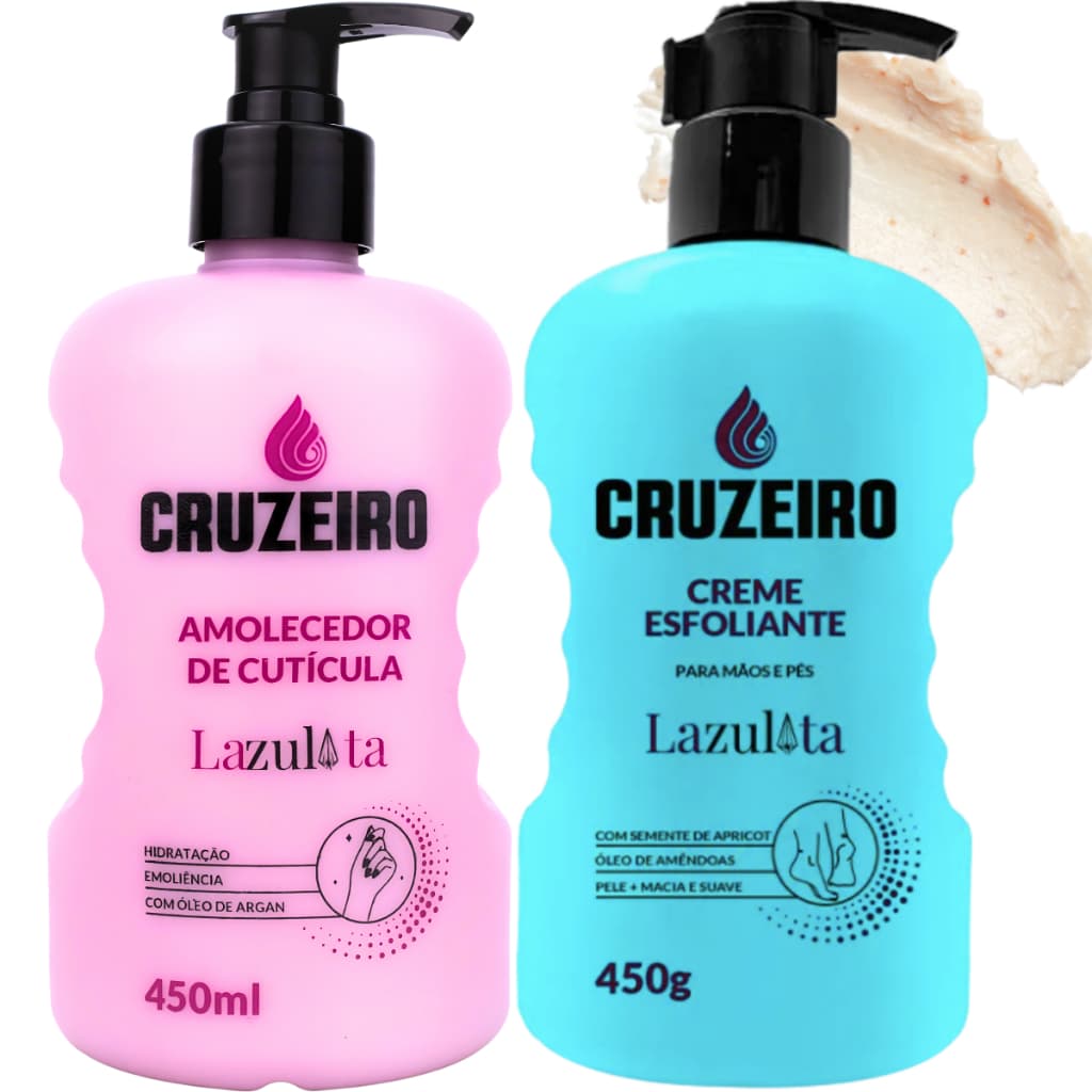 Amolecedor Cutículas + Esfoliante Pés Mãos Cruzeiro 450ml