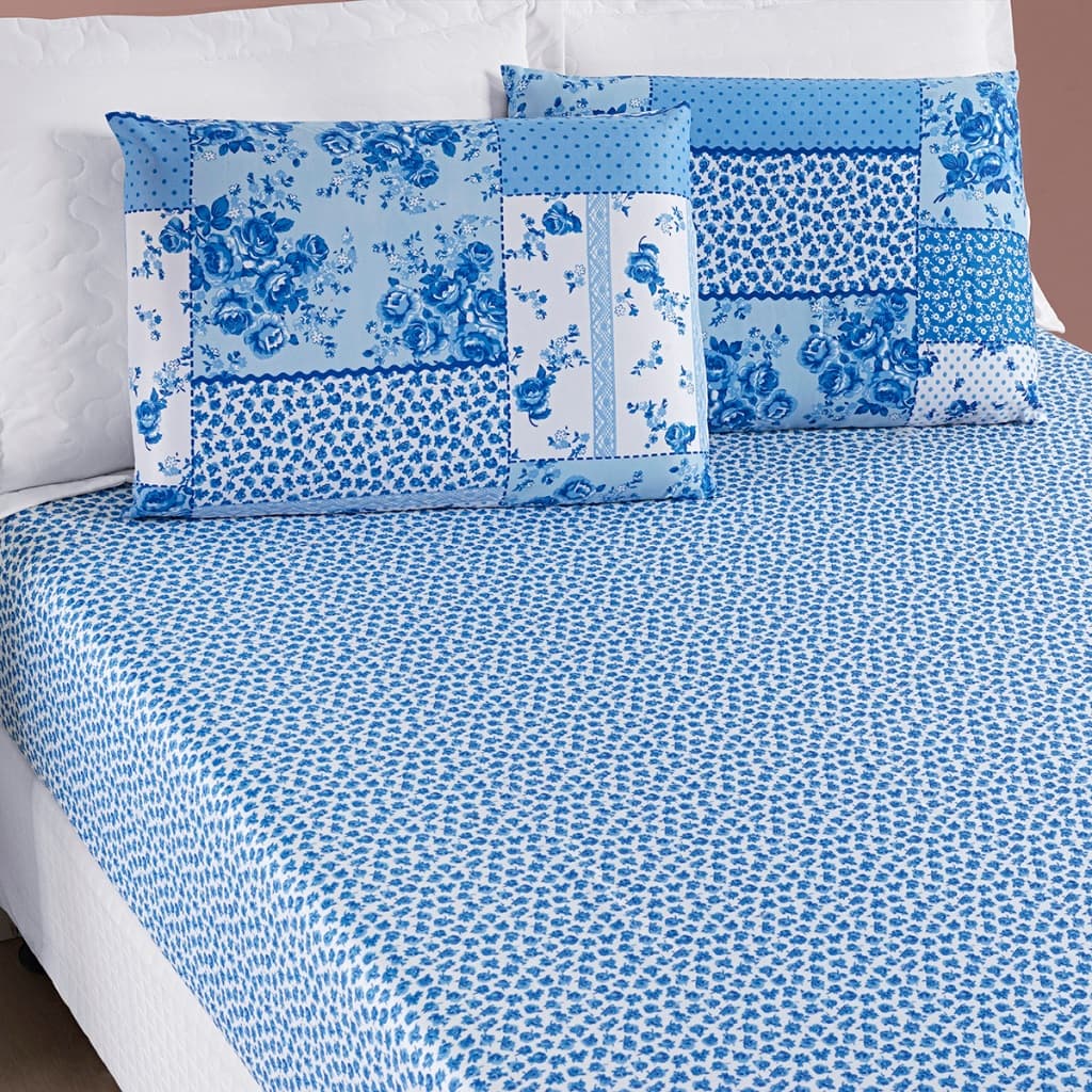 Lençol de Cama com Elástico Bouti Microfibra Estampada Confortável e Elegante
