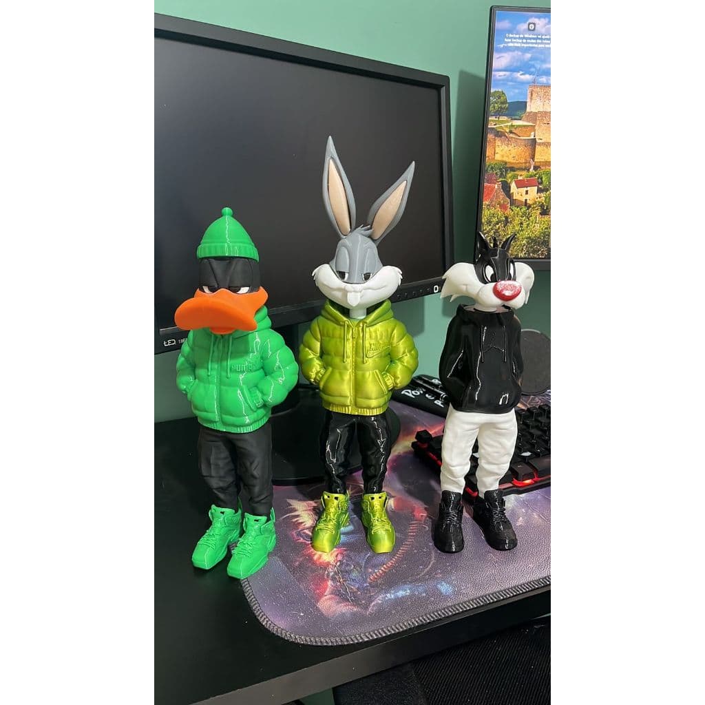 Boneco figure action impressão 3D / boneco / Patolino / Frajola / cartoon / brinquedo / decoração / colecionáveis