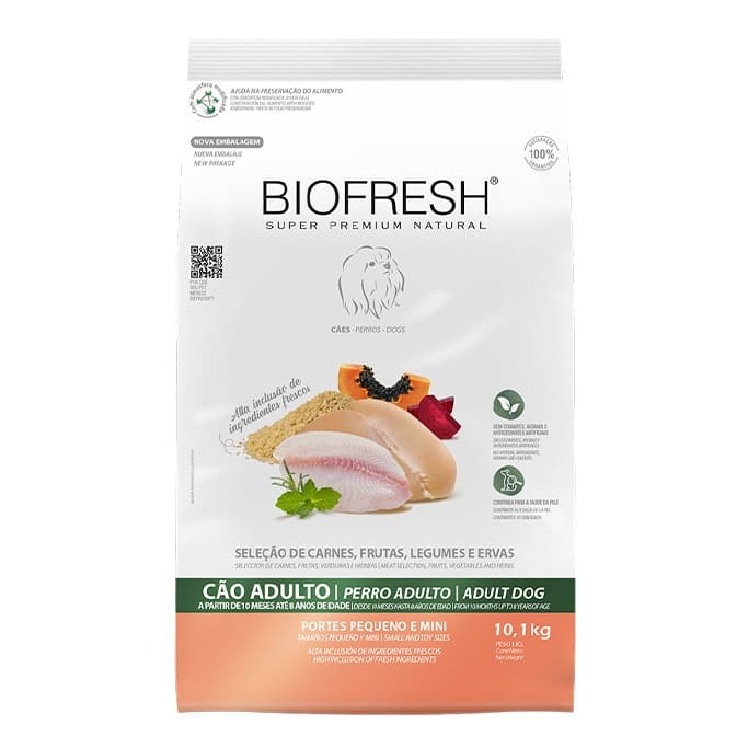 Ração Biofresh Cães Adultos Raças Pequenas e Mini Carne 15kg
