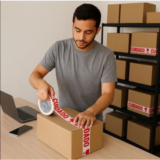 Kit 5 Fitas Cuidado Frágil Para Empacotar 300m