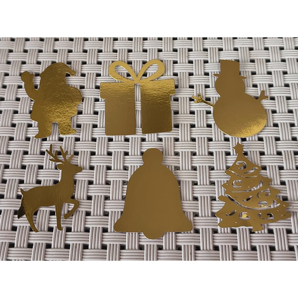 Kit de apliques de natal em papel lamicote
