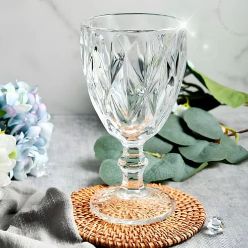 Jogo 4/8 Taças de Vidro Diamond Dila 335 ml