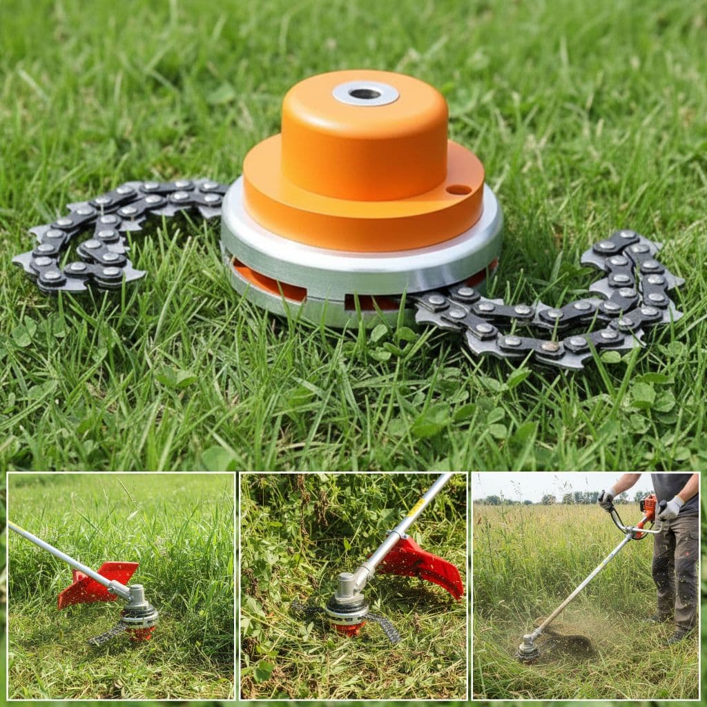 Lâmina Corrente Trimmer para Roçadeira Aparador de Grama Jardim Grama Brushcutter