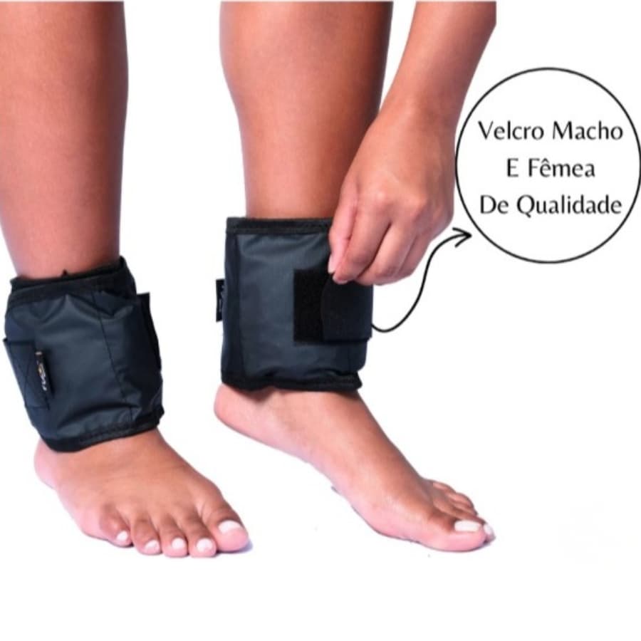 Kit Par Caneleira Peso Tornozeleira 1kg + 2kg + 3kg Exercício Musculação Envio para todo o Brasil SC