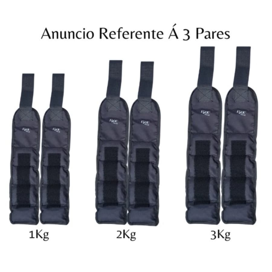 Kit Par Caneleira Peso Tornozeleira 1kg + 2kg + 3kg Exercício Musculação Envio para todo o Brasil!