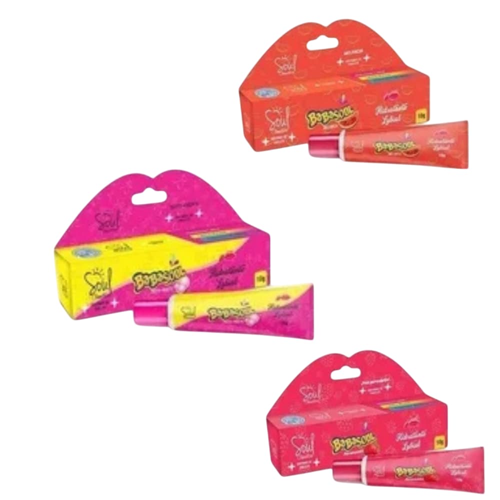 Kit com 6 Gloss Hidratante Labial Babasoul 10 g Soul Cosméticos