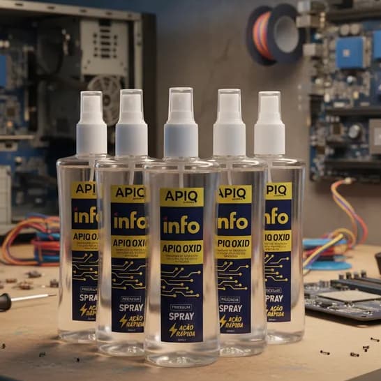 Solução para limpeza de placa Info Apiq Oxid 300ml kit Com 5 Unidades