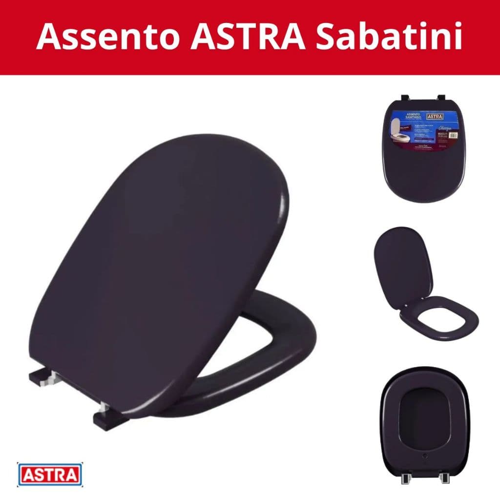ASSENTO ALMOFADADO ICASA SABATINI CONVENCIONAL PRETO ASTRA