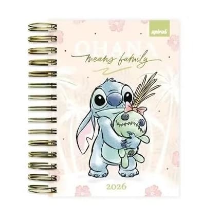 Agenda diária 2026, Stitch, 176 folhas,1 UN