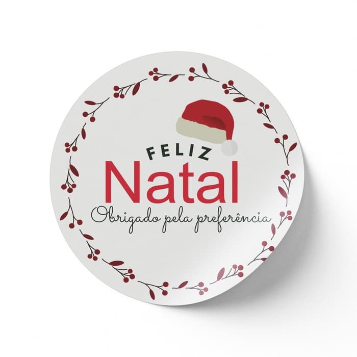 Adesivos Natal 6cm Etiquetas Rótulos para Loja Cliente
