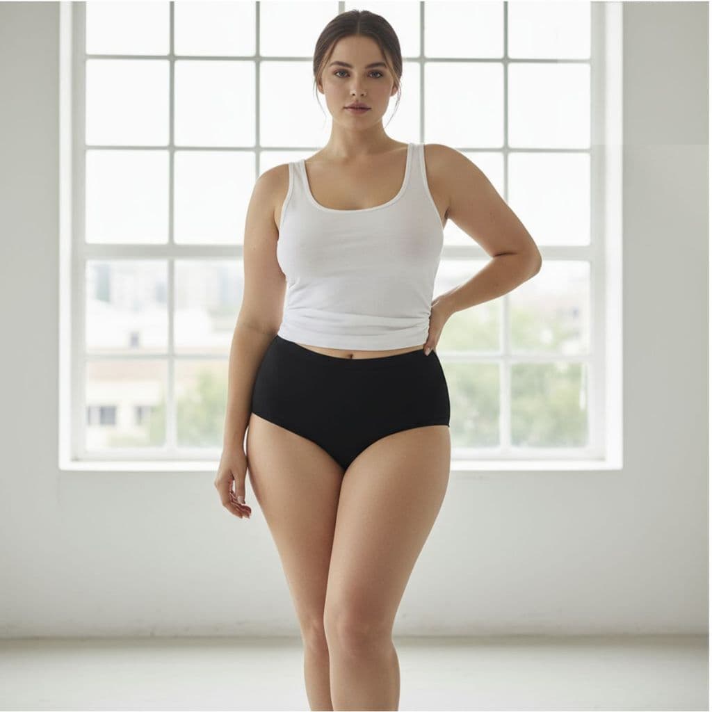 Calcinhas Cós Alto Modeladora com Elástico Encapado - Sustentação e Conforto Kit 2 peças