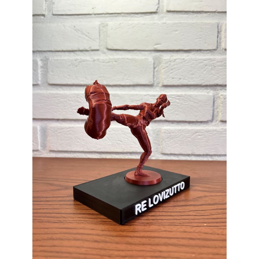 Escultura/brinde academia decorativa Muay Thai Chute Feminino