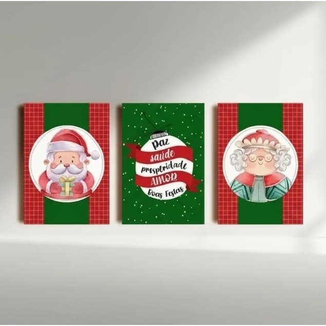 Quadros decorativo Natalino 20x30 Decoração de Natal Moderna e Elegante envio imediato decorar festa