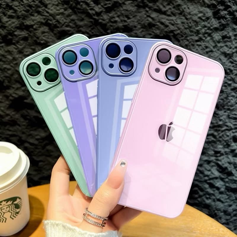 Capa De 9D Vidro  Luxu Para iPhone 11 12pro 13 Pro MAX 14promax 15 15pro 15promax Com Película De Lente