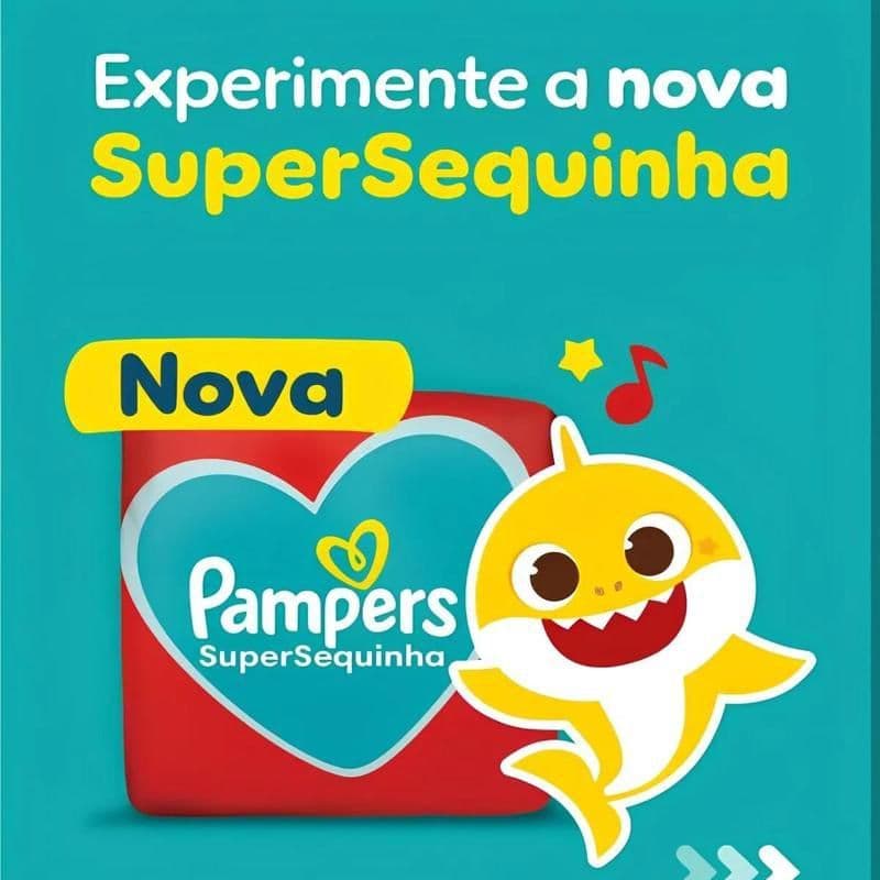 FRALDA PAMPERS SUPER SEQUINHA